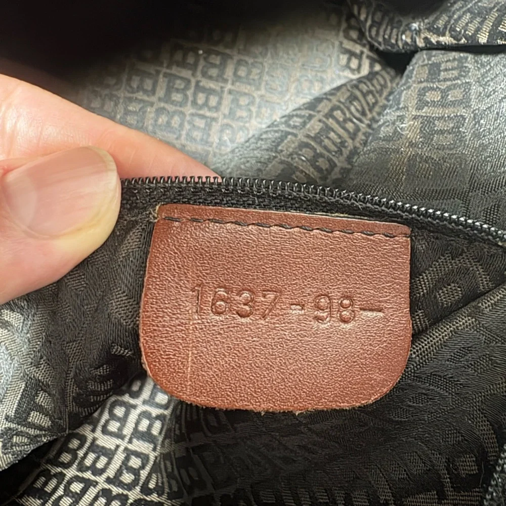 BALLY B Logo Black and Brown Leather Handbag - Picture 15 of 15